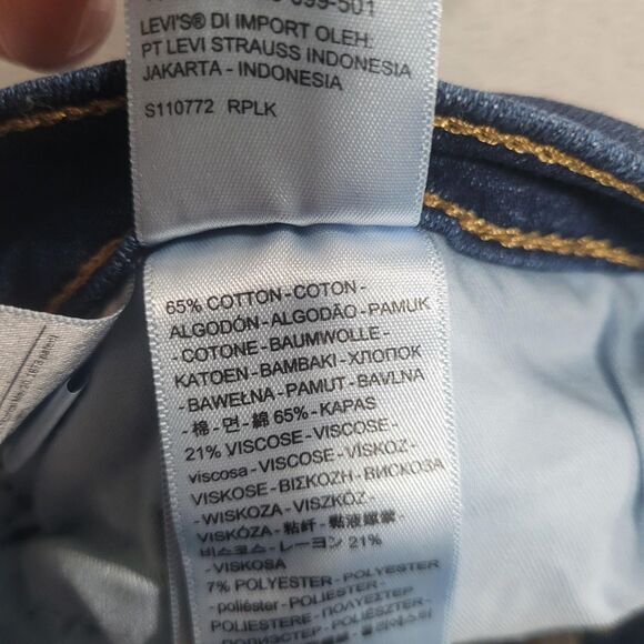 Levi's 311 Shaping Skinny Jeans Womens 31x30 Blue Med Wash Distressed Stretch - Picture 12 of 16